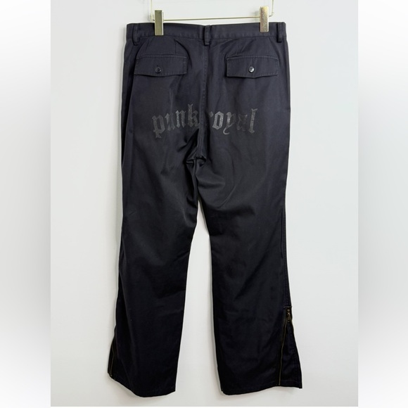 VTG Punk Royal Women’s Black Pants Punk Rock Gothic Style Size 33 Y2K 2000's - Picture 1 of 16